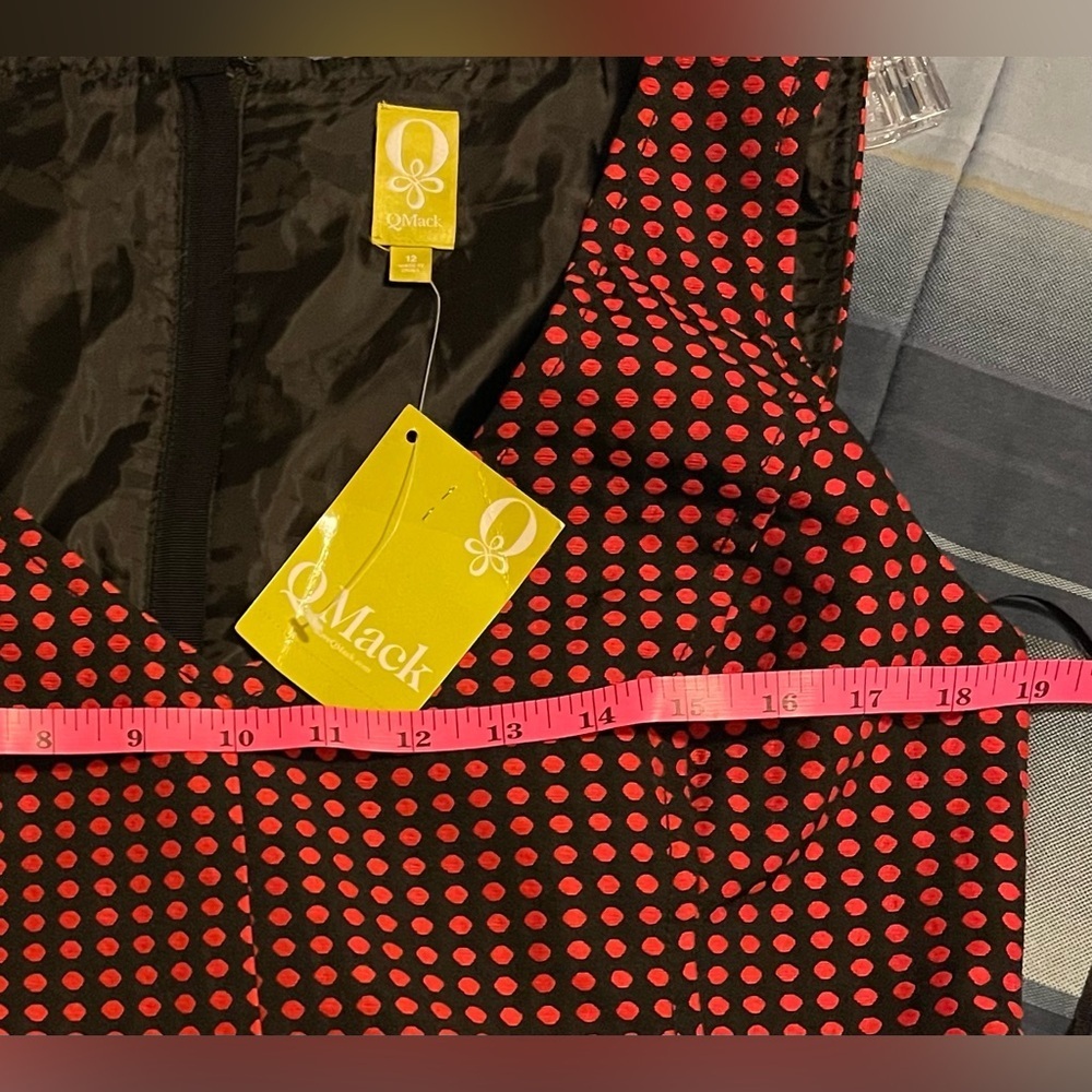 QMack Black and Red Polka Dot Dress Size 12 - Picture 6 of 7